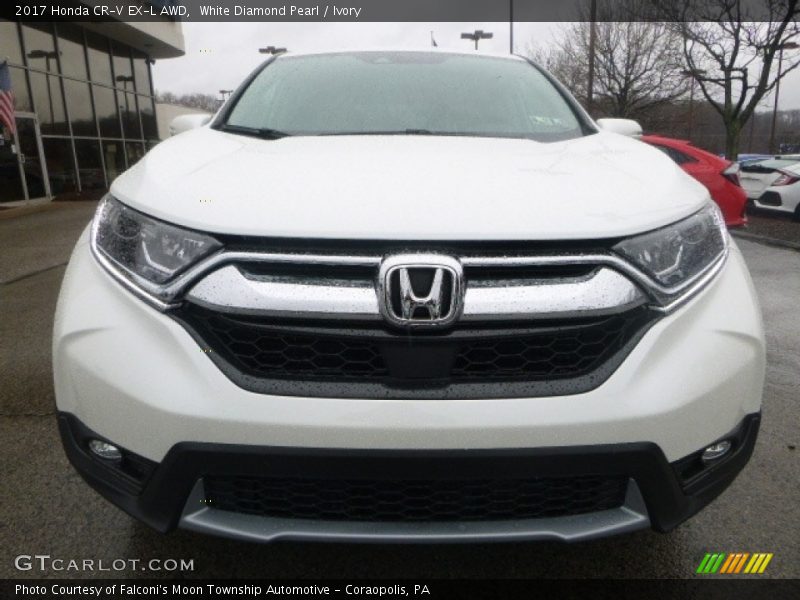 White Diamond Pearl / Ivory 2017 Honda CR-V EX-L AWD