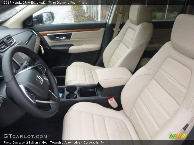 White Diamond Pearl / Ivory 2017 Honda CR-V EX-L AWD