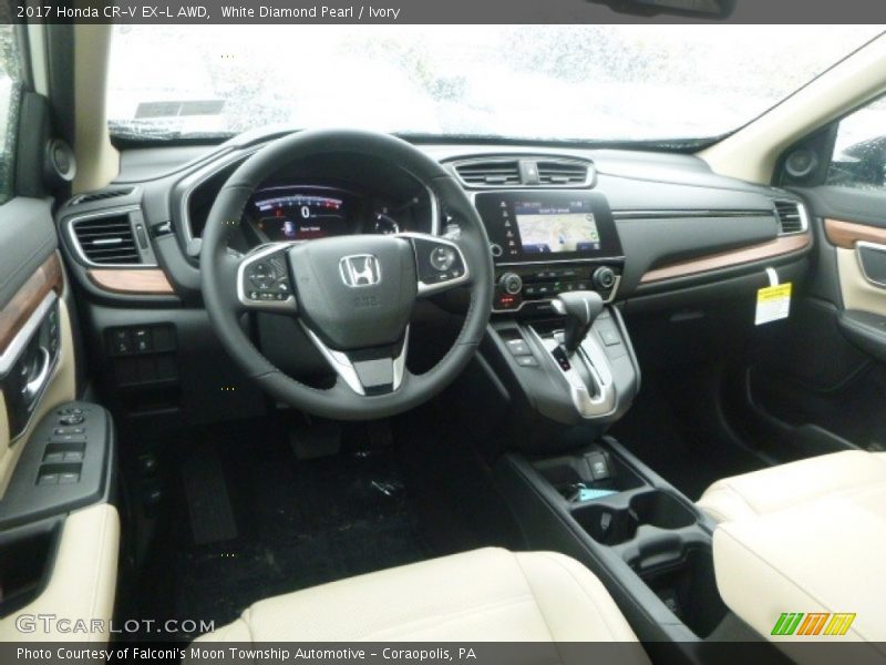 White Diamond Pearl / Ivory 2017 Honda CR-V EX-L AWD