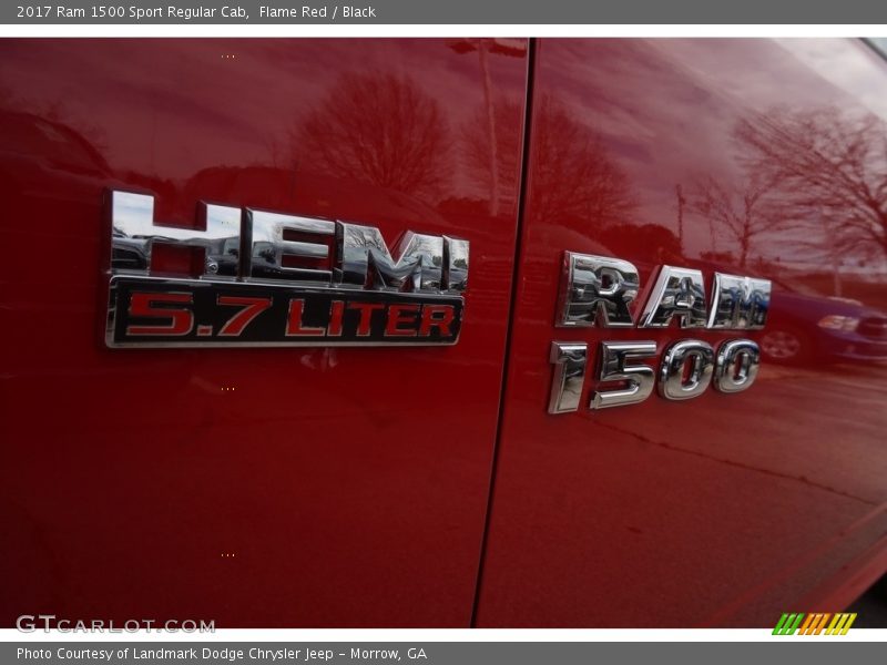 Flame Red / Black 2017 Ram 1500 Sport Regular Cab