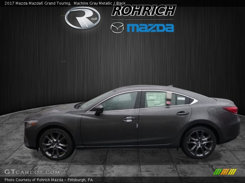 Machine Gray Metallic / Black 2017 Mazda Mazda6 Grand Touring