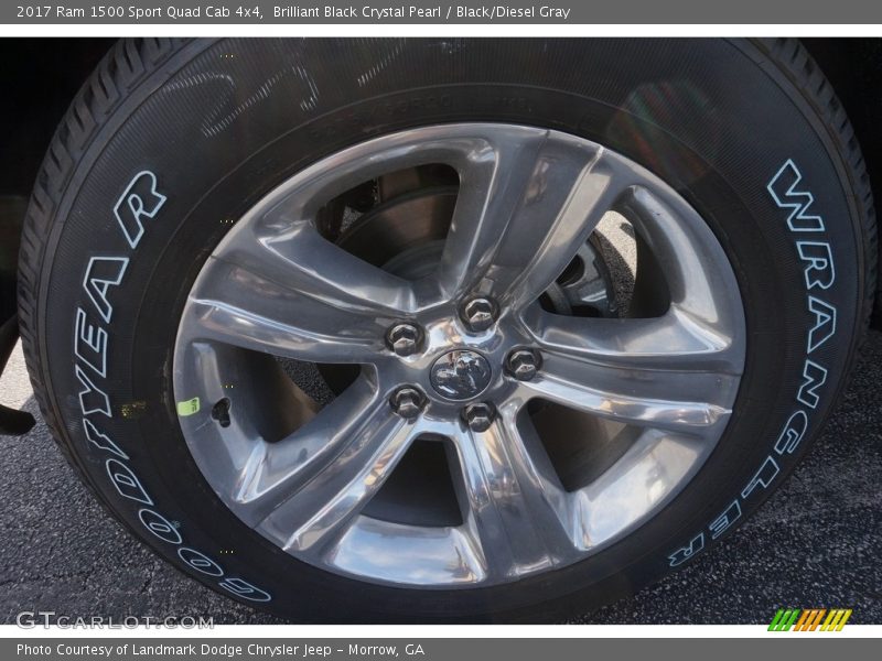 Brilliant Black Crystal Pearl / Black/Diesel Gray 2017 Ram 1500 Sport Quad Cab 4x4