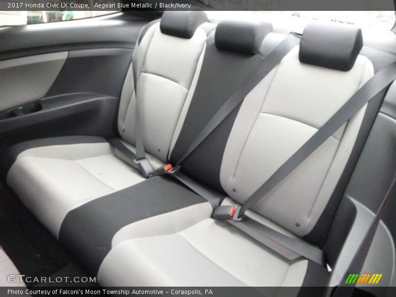 Aegean Blue Metallic / Black/Ivory 2017 Honda Civic LX Coupe