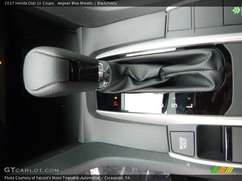 Aegean Blue Metallic / Black/Ivory 2017 Honda Civic LX Coupe
