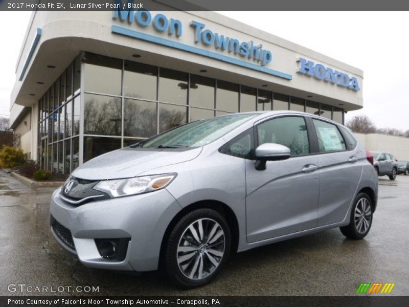 Lunar Silver Pearl / Black 2017 Honda Fit EX