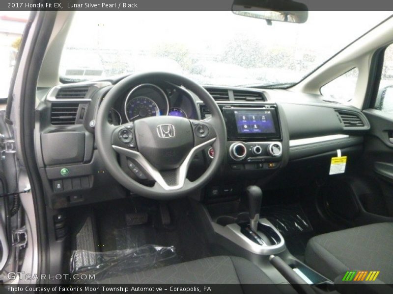 Lunar Silver Pearl / Black 2017 Honda Fit EX