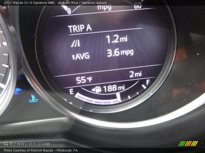 Jet Black Mica / Signature Auburn 2017 Mazda CX-9 Signature AWD