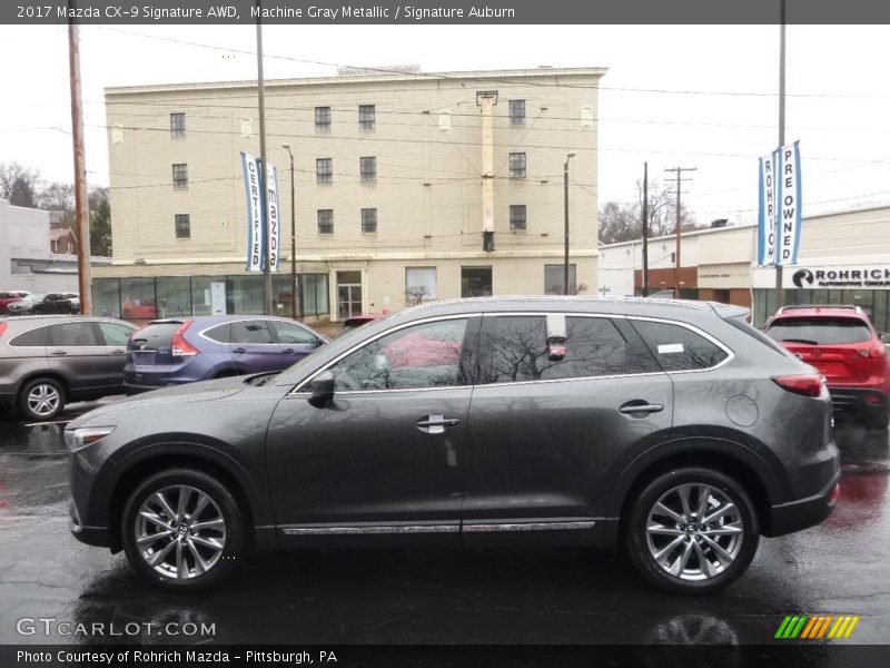 Machine Gray Metallic / Signature Auburn 2017 Mazda CX-9 Signature AWD