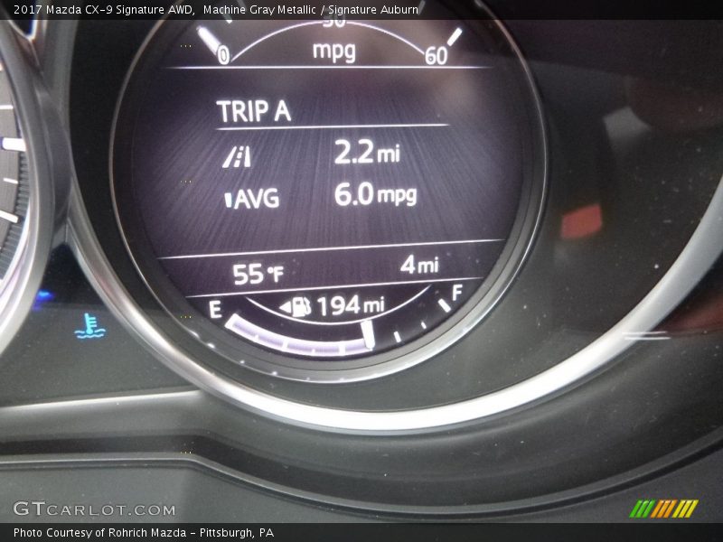 Machine Gray Metallic / Signature Auburn 2017 Mazda CX-9 Signature AWD