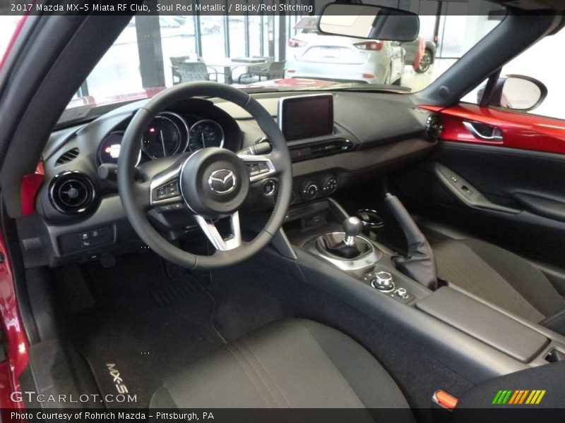  2017 MX-5 Miata RF Club Black/Red Stitching Interior