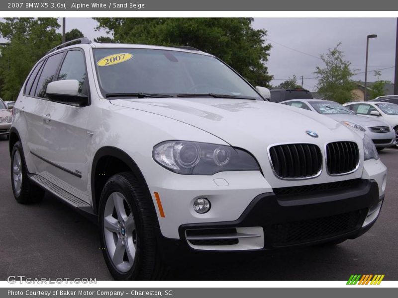 Alpine White / Sand Beige 2007 BMW X5 3.0si