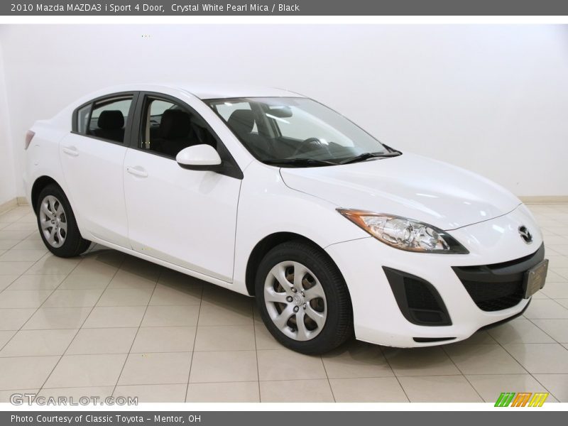Crystal White Pearl Mica / Black 2010 Mazda MAZDA3 i Sport 4 Door