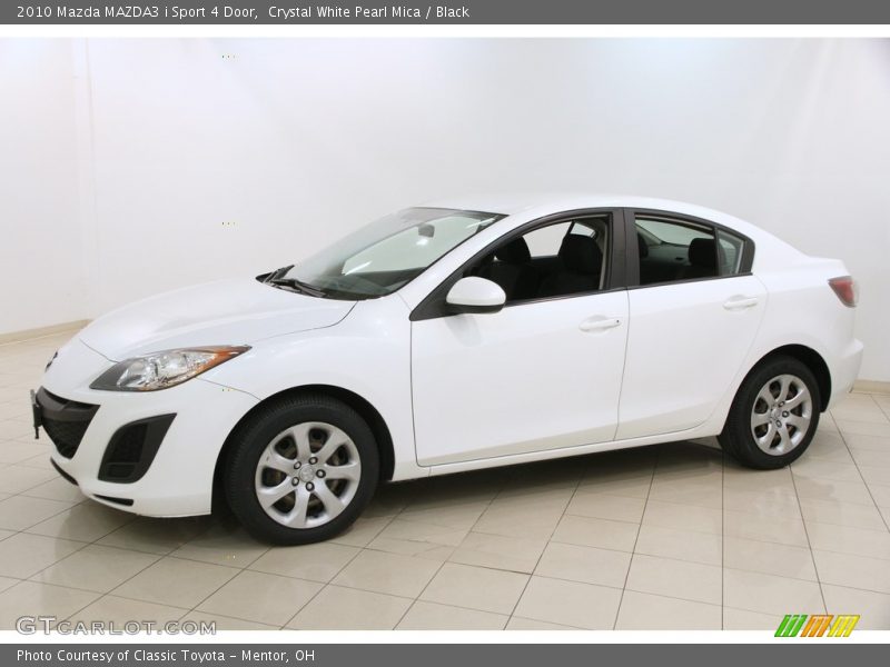 Crystal White Pearl Mica / Black 2010 Mazda MAZDA3 i Sport 4 Door