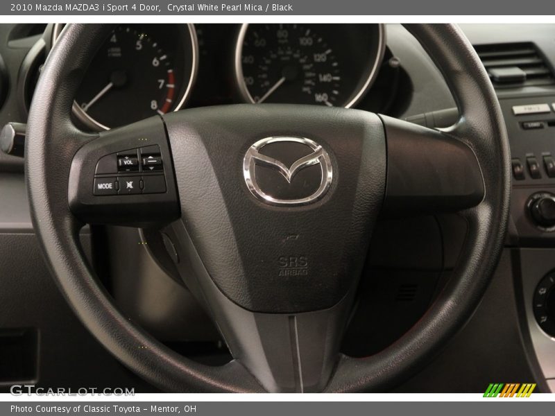 Crystal White Pearl Mica / Black 2010 Mazda MAZDA3 i Sport 4 Door