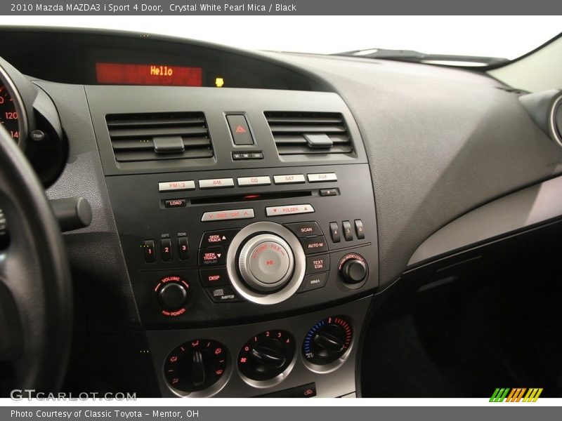 Crystal White Pearl Mica / Black 2010 Mazda MAZDA3 i Sport 4 Door