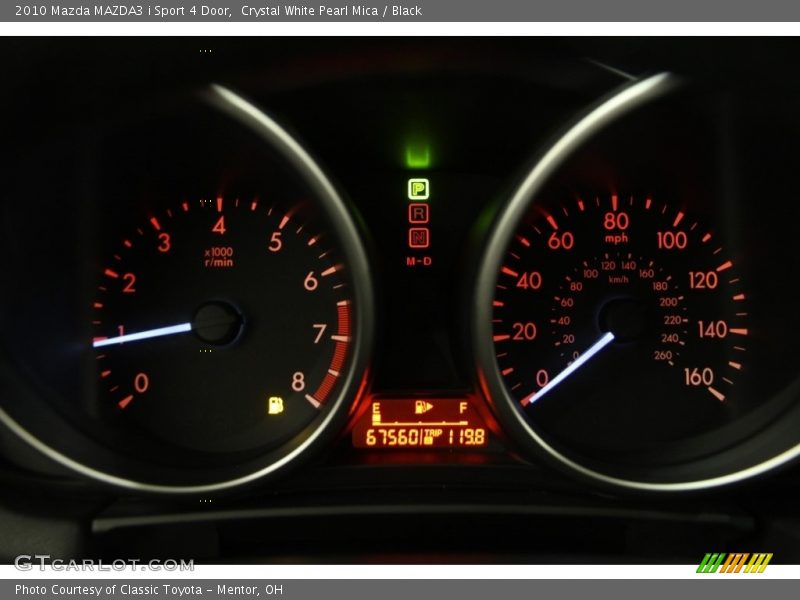 Crystal White Pearl Mica / Black 2010 Mazda MAZDA3 i Sport 4 Door