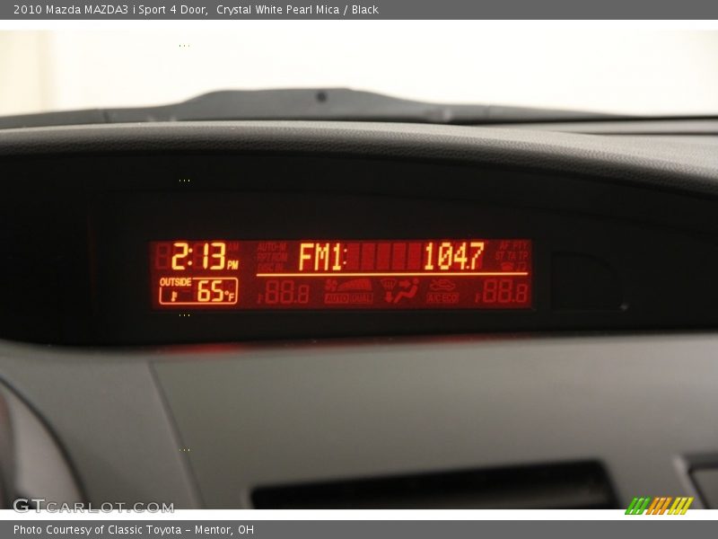 Crystal White Pearl Mica / Black 2010 Mazda MAZDA3 i Sport 4 Door