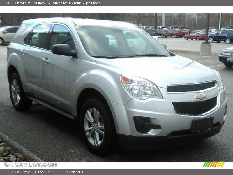 Silver Ice Metallic / Jet Black 2015 Chevrolet Equinox LS