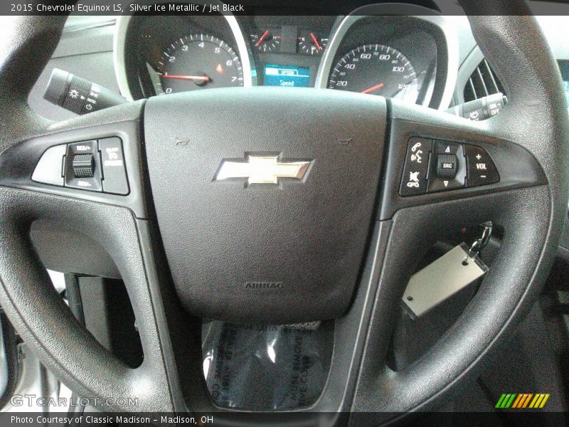 Silver Ice Metallic / Jet Black 2015 Chevrolet Equinox LS