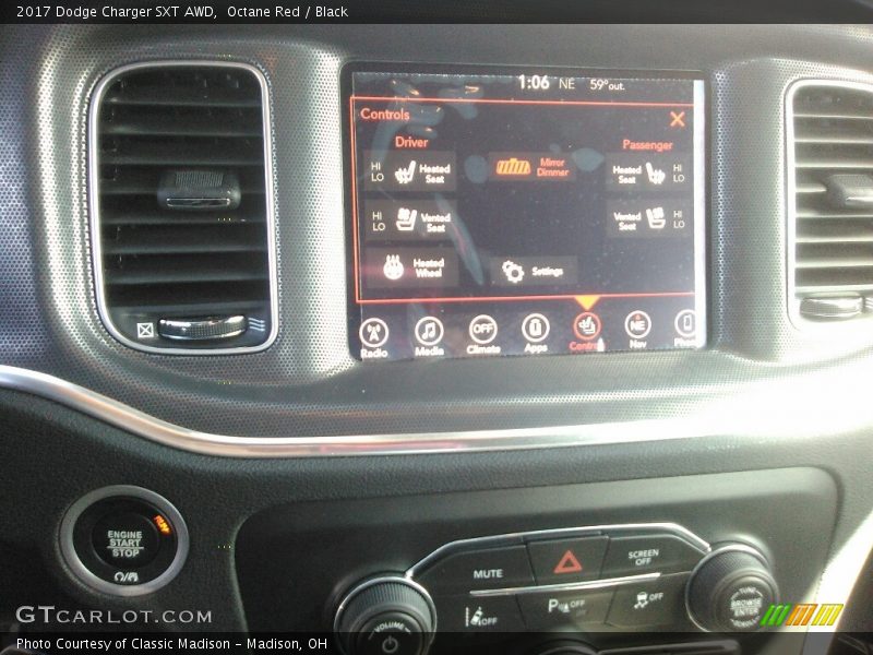 Octane Red / Black 2017 Dodge Charger SXT AWD