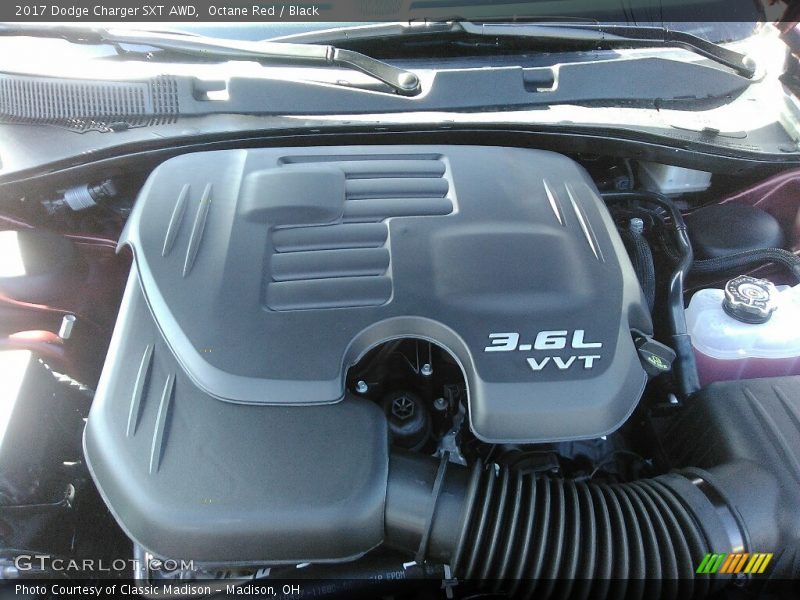 Octane Red / Black 2017 Dodge Charger SXT AWD