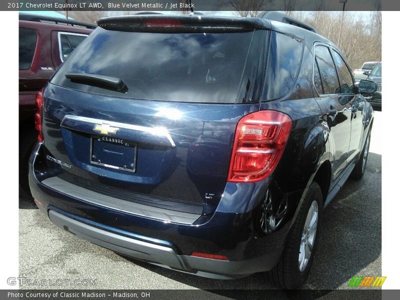Blue Velvet Metallic / Jet Black 2017 Chevrolet Equinox LT AWD