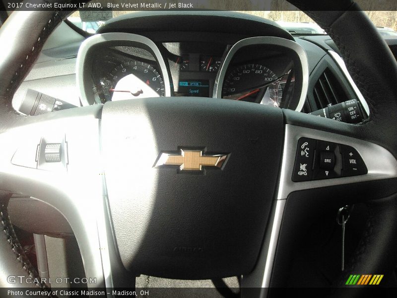 Blue Velvet Metallic / Jet Black 2017 Chevrolet Equinox LT AWD
