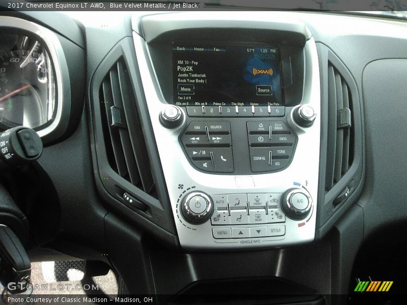 Blue Velvet Metallic / Jet Black 2017 Chevrolet Equinox LT AWD