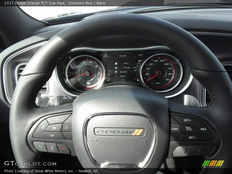 Contusion Blue / Black 2017 Dodge Charger R/T Scat Pack