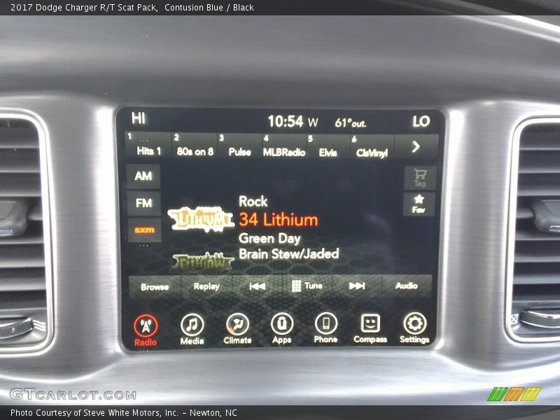 Contusion Blue / Black 2017 Dodge Charger R/T Scat Pack