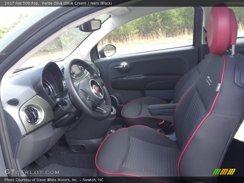Verde Oliva (Olive Green) / Nero (Black) 2017 Fiat 500 Pop