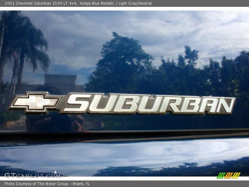 Indigo Blue Metallic / Light Gray/Neutral 2001 Chevrolet Suburban 1500 LT 4x4
