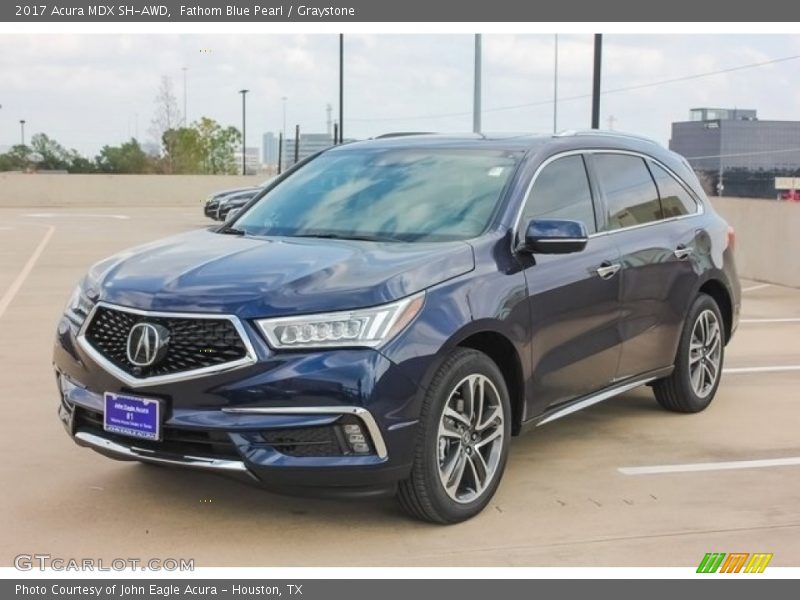 Fathom Blue Pearl / Graystone 2017 Acura MDX SH-AWD