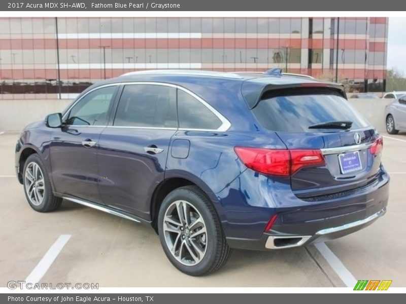 Fathom Blue Pearl / Graystone 2017 Acura MDX SH-AWD