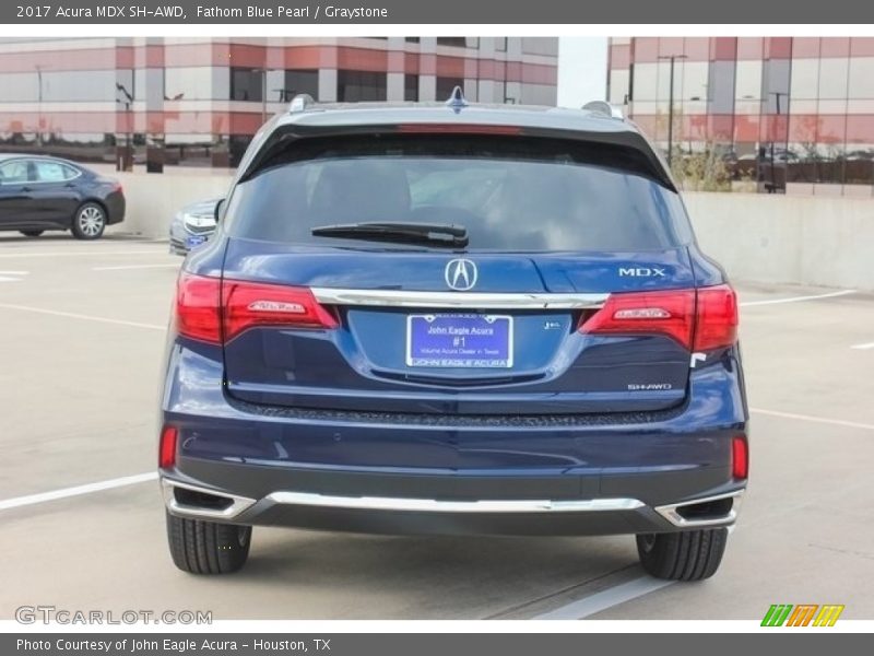 Fathom Blue Pearl / Graystone 2017 Acura MDX SH-AWD