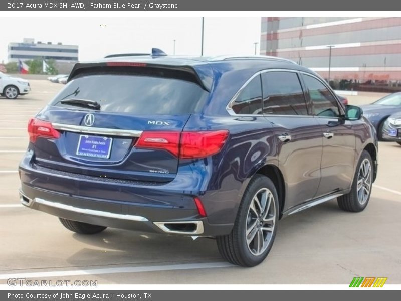 Fathom Blue Pearl / Graystone 2017 Acura MDX SH-AWD