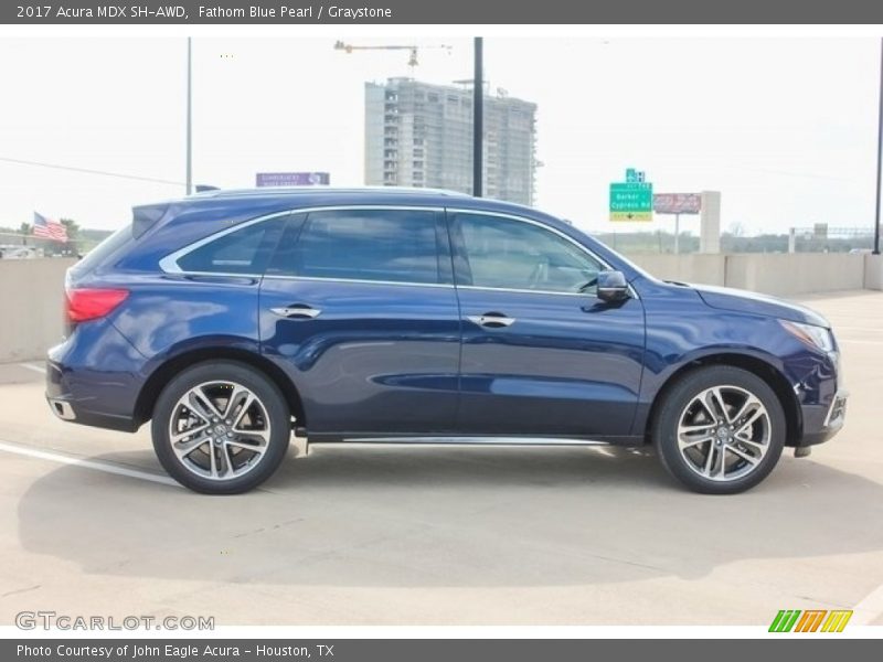 Fathom Blue Pearl / Graystone 2017 Acura MDX SH-AWD