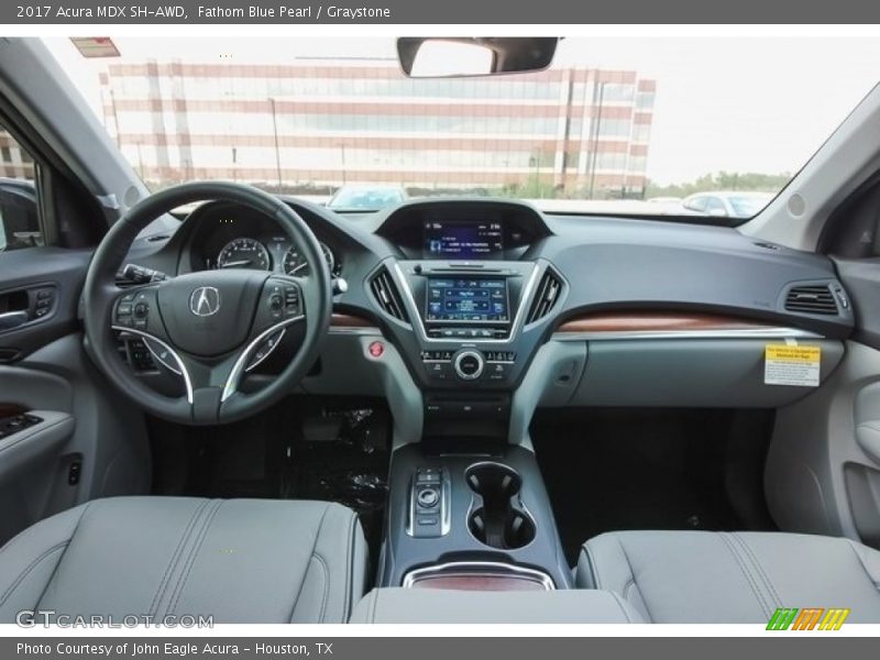 Fathom Blue Pearl / Graystone 2017 Acura MDX SH-AWD
