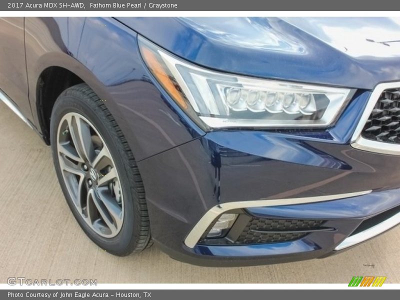 Fathom Blue Pearl / Graystone 2017 Acura MDX SH-AWD