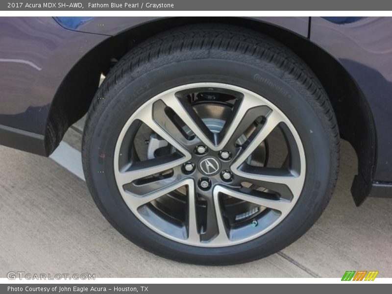 Fathom Blue Pearl / Graystone 2017 Acura MDX SH-AWD