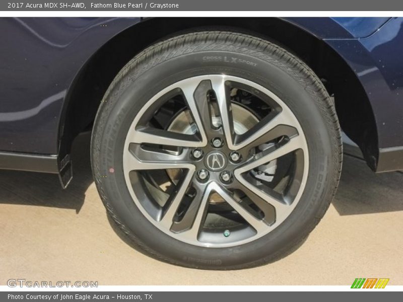 Fathom Blue Pearl / Graystone 2017 Acura MDX SH-AWD