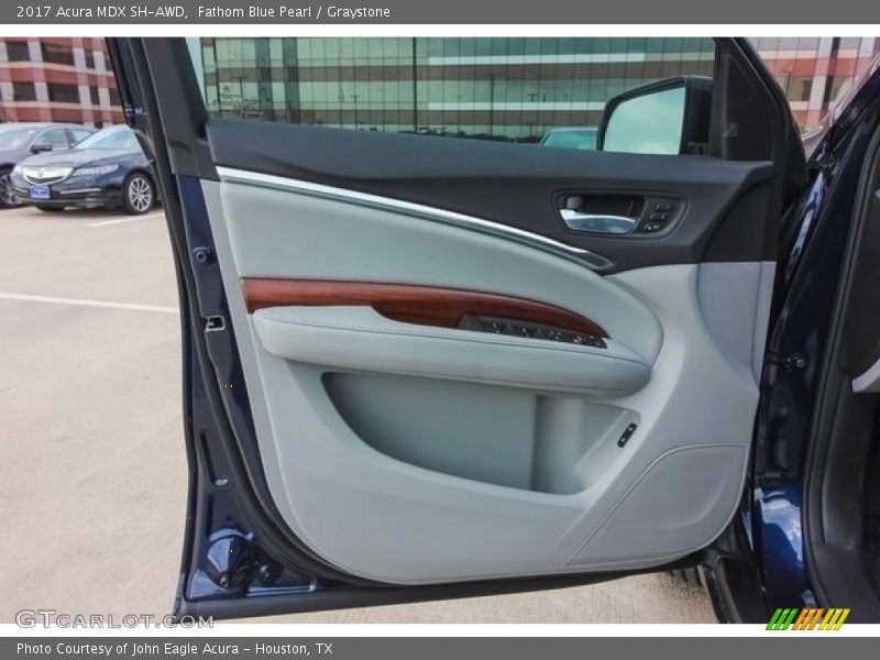 Fathom Blue Pearl / Graystone 2017 Acura MDX SH-AWD