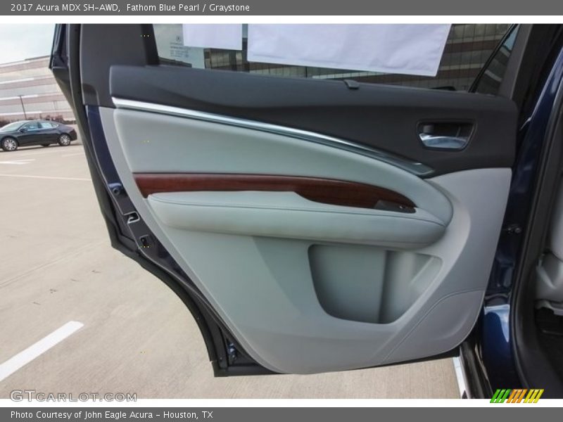 Fathom Blue Pearl / Graystone 2017 Acura MDX SH-AWD