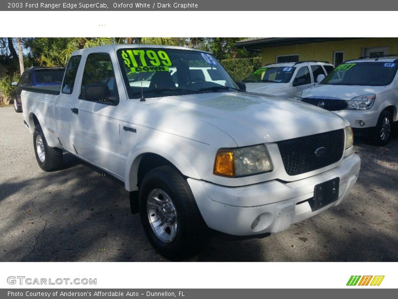 Oxford White / Dark Graphite 2003 Ford Ranger Edge SuperCab