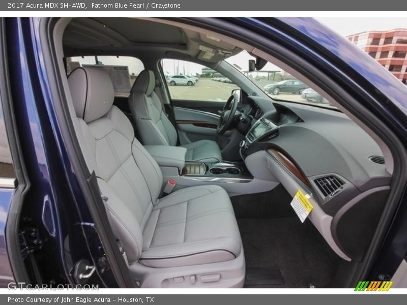 Fathom Blue Pearl / Graystone 2017 Acura MDX SH-AWD