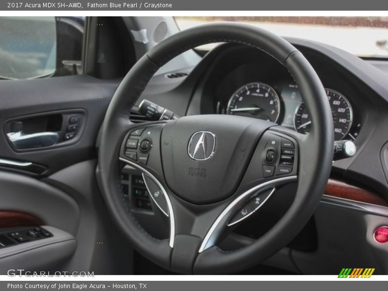 Fathom Blue Pearl / Graystone 2017 Acura MDX SH-AWD