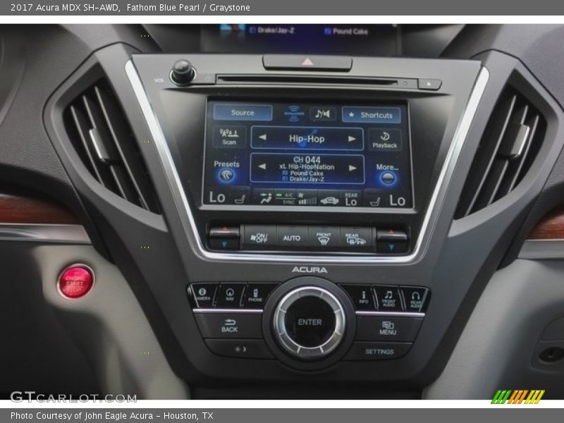 Fathom Blue Pearl / Graystone 2017 Acura MDX SH-AWD