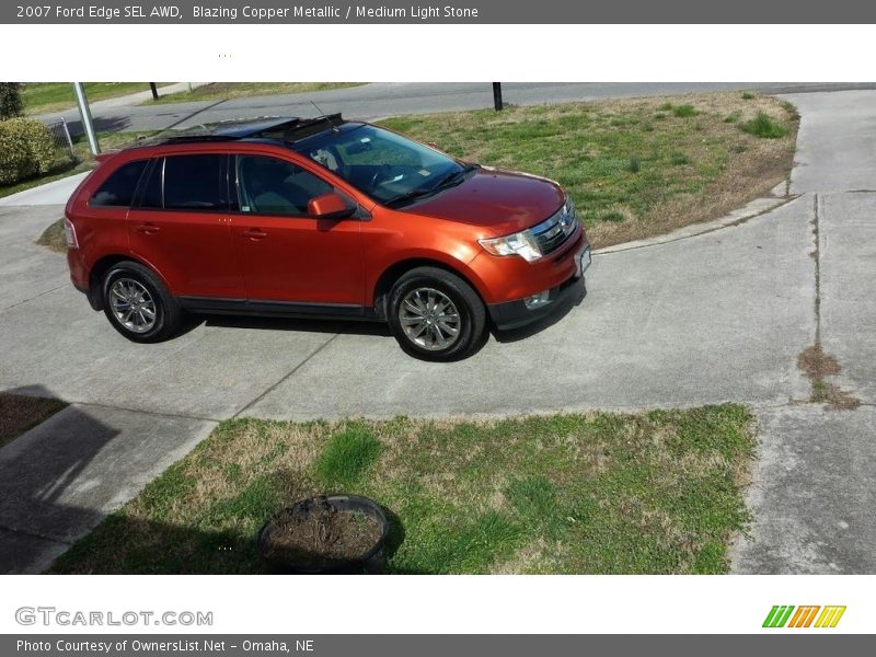 Blazing Copper Metallic / Medium Light Stone 2007 Ford Edge SEL AWD