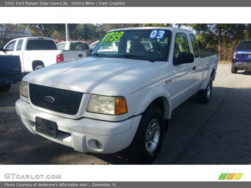 Oxford White / Dark Graphite 2003 Ford Ranger Edge SuperCab