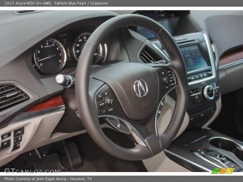 Fathom Blue Pearl / Graystone 2017 Acura MDX SH-AWD